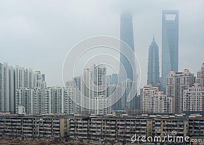 Shanghai skyline Editorial Stock Photo