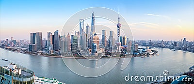 Shanghai skyline panoramic view Stock Photo