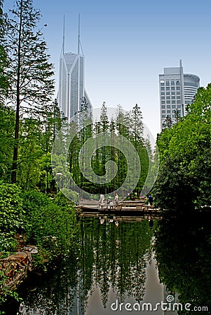 Shanghai skyscrapers Stock Photo