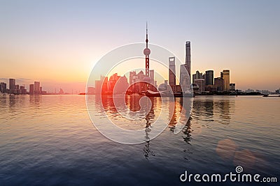 Shanghai Sunrise. Stock Photo