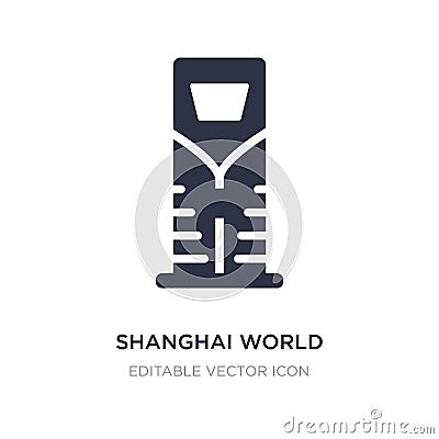 shanghai world financial center icon on white background. Simple element illustration from Monuments concept Vector Illustration