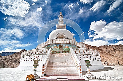 Shanti Stupa Stock Photo
