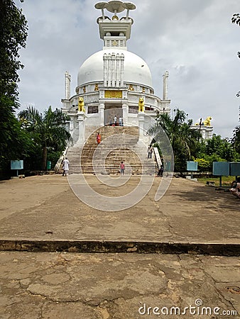 Shanti Stupa at Bhubaneshwar Editorial Stock Photo