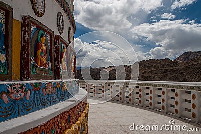 Shanti Stupa Closeup Stock Photo