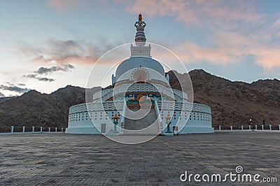 Shanti stupa, Leh, India Stock Photo