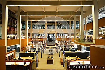 China Library Shantou University library,canton,China,the most beautiful university libraries in Asia Editorial Stock Photo
