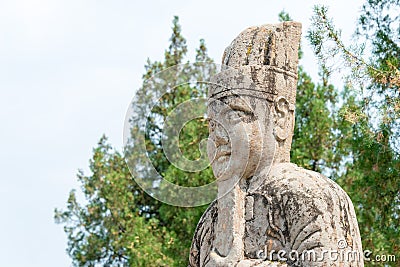 Sima Guang Tomb at Sima Guang Temple (Sima Wengong Ci). a famous historic site in Yuncheng, Shanxi, China. Stock Photo