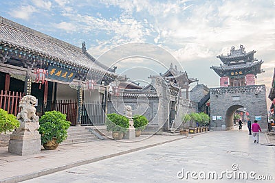 Morning View of Ancient City of Ping Yao in Pingyao, Shanxi, China. It is part of UNESCO World Heritage Site - Ancient City of Pin Editorial Stock Photo