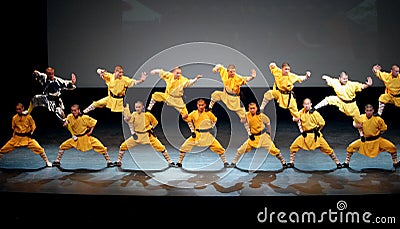 Shaolin Temple of China performs in Bahrain, 2012 Editorial Stock Photo