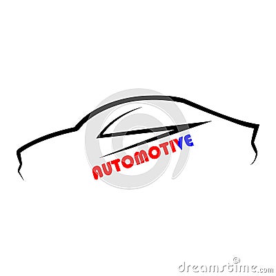 Symbol concept silholate style logo design illustration vehicel vector icon car Vector Illustration