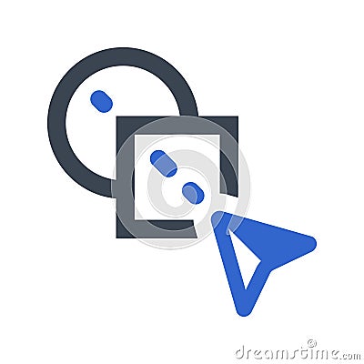 Shape builder tools icon Vector Illustration