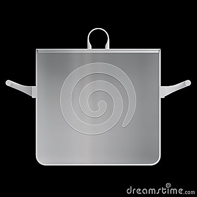 Shape empty pan in cut on clean background. Cartoon Illustration