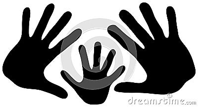 Family hands Vector Illustration