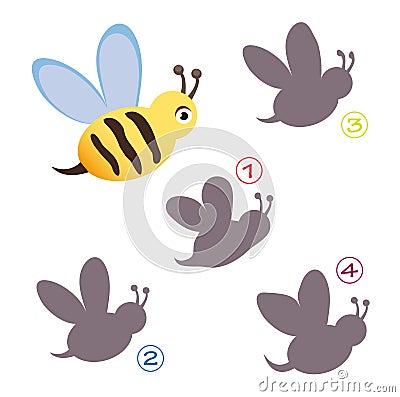 Shape game - the bee Stock Photo