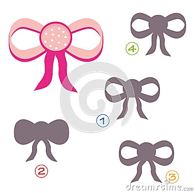 Shape game - the bow Stock Photo