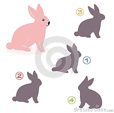 Shape game - the bunny Stock Photo