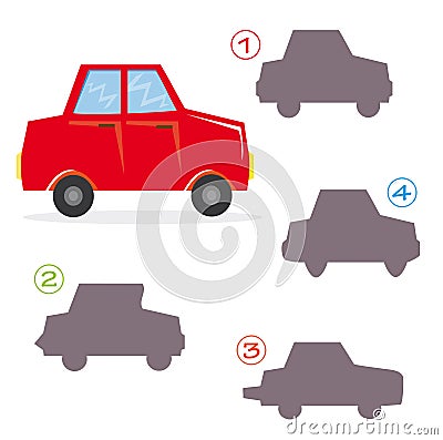 Shape game - the car Stock Photo