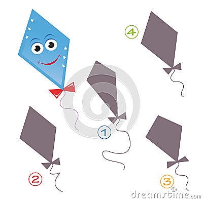 Shape game - the kite Stock Photo