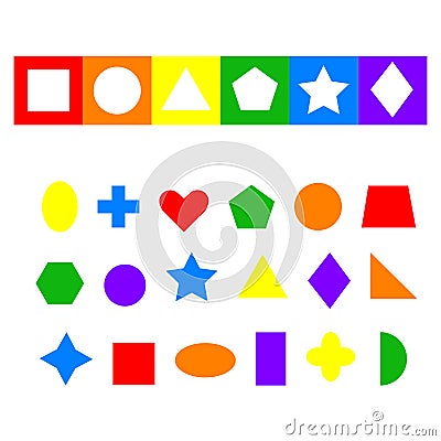 Shape sorter puzzle toy for babies. Learning shapes and... Vector Illustration