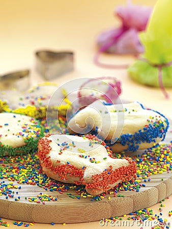 Shaped biscuits for a party Stock Photo