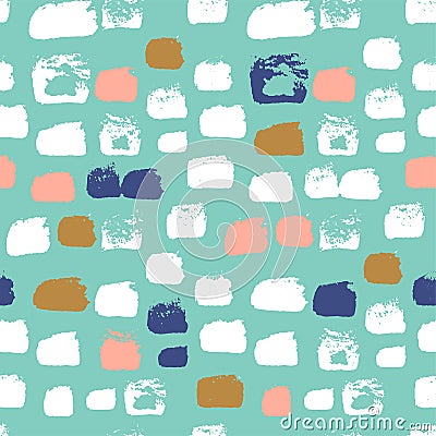 Shaped grunge seamless background. Vector ink seamless pattern. Vector Illustration