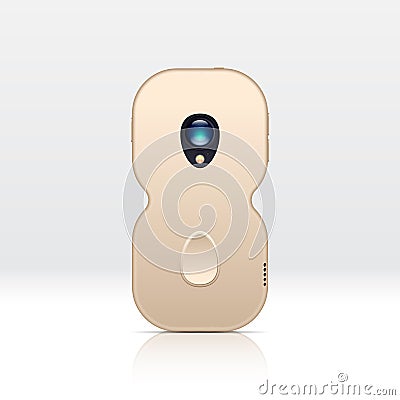 8 digit shaped smartphone for illustrating unknown new design versions Vector Illustration