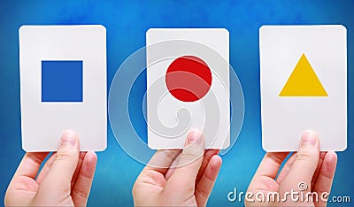 Shapes flash cards Stock Photo