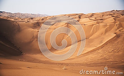 The shapes of sand dunes in lut desert Stock Photo