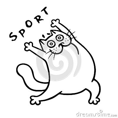 Shaping with the fat cat. Vector illustration Vector Illustration