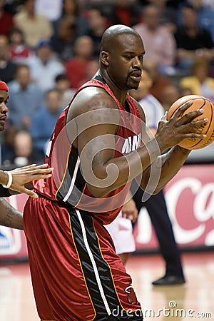 Shaquille O'neal of the Miami Heat Editorial Stock Photo