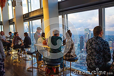 Shard cocktail bar view London United Kingdom Editorial Stock Photo