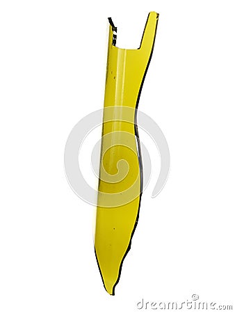 Shard of glass wine bottle green isolated on white background Stock Photo