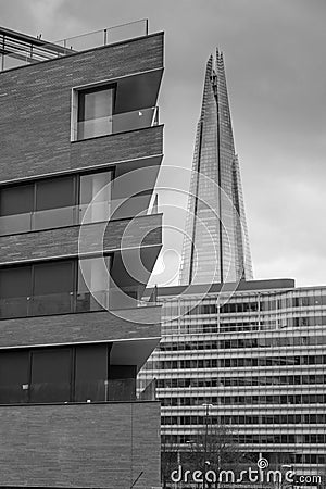 The Shard and One Tower Bridge Editorial Stock Photo