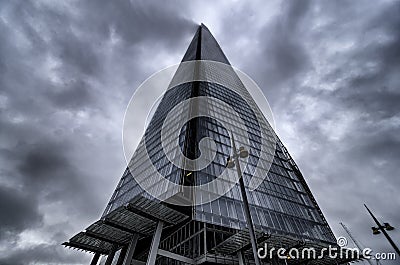 The Shard poking in to the clouds Editorial Stock Photo