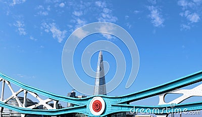 The Shard seen from Tower Bridge Editorial Stock Photo