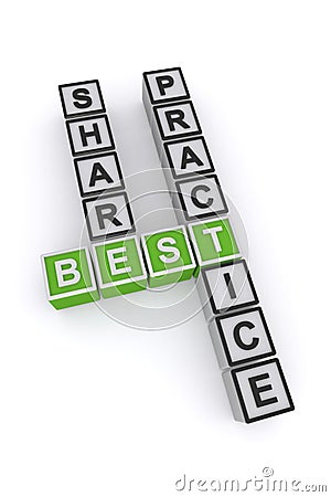 Share best practice word blocks Stock Photo