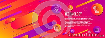 Share call, Communication and Cpu processor icons set. Inspiration, Resilience and Decreasing graph signs. Vector Vector Illustration