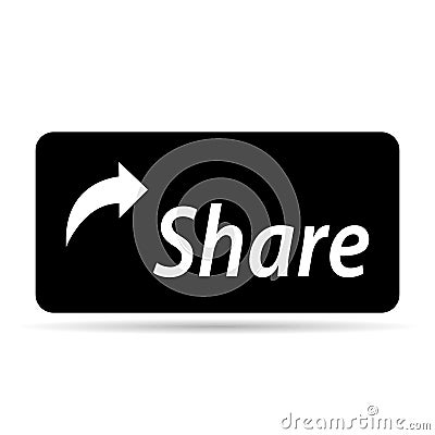 Share click button icon, modern web sign, internet vector illustration Vector Illustration