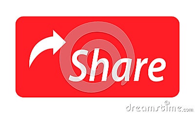 Share click button internet icon isolated. Vector illustration banner Vector Illustration