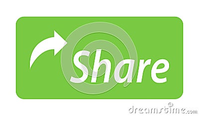Share click button internet icon isolated. Vector illustration banner Vector Illustration