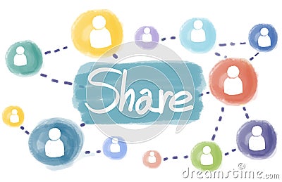 Share Connection Communication Teamwork Social Concept Stock Photo