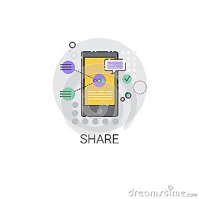 Share Data Cloud Computing Database Storage Services Web Icon Vector Illustration