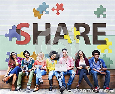 Share Distribution Exchange Communication Connection Concept Stock Photo