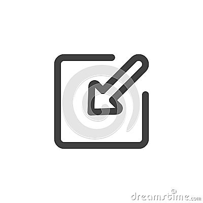 Share, expand line icon Vector Illustration