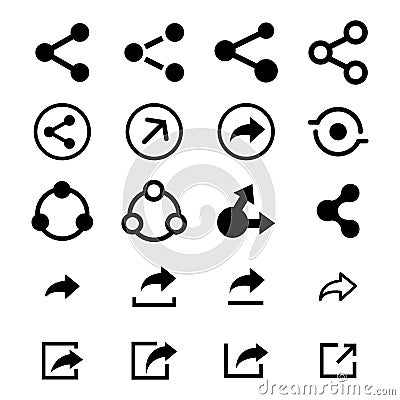 Share icon vector collections Vector Illustration