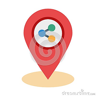 Share location, location, park, share fully editable vector icon Vector Illustration