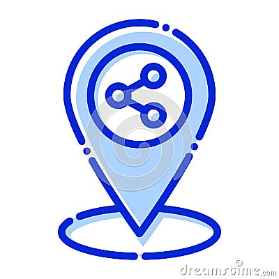 Share location, location, park, share fully editable vector icon Vector Illustration