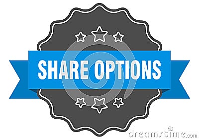 share options label Vector Illustration