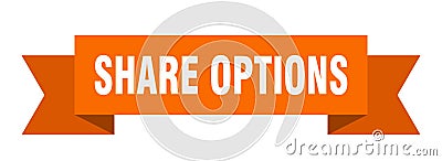 share options ribbon. Vector Illustration