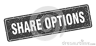 share options sign. share options grunge stamp. Vector Illustration